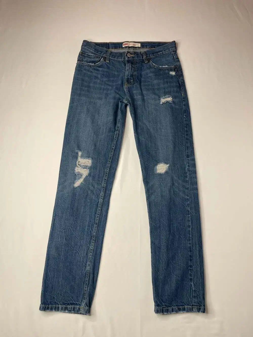 Levi's 502 Regular Taper Distressed Denim Jeans Size 18 REG (W29 L31)